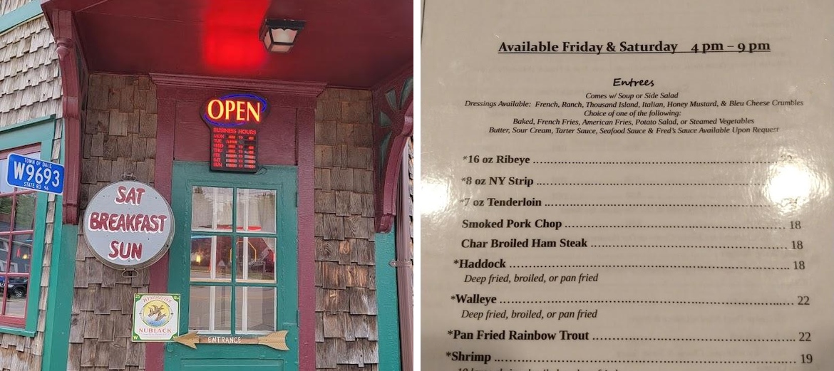 Wally's Still Menu