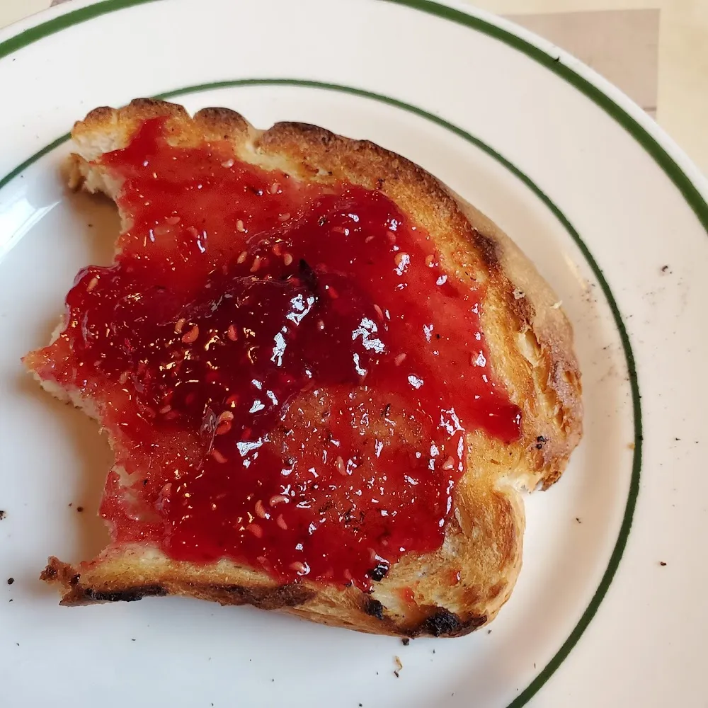 Home Made Toast with Red Raspberry Jelly